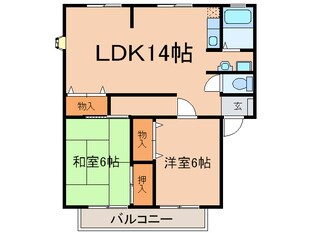 サンビレッジ生駒の物件間取画像